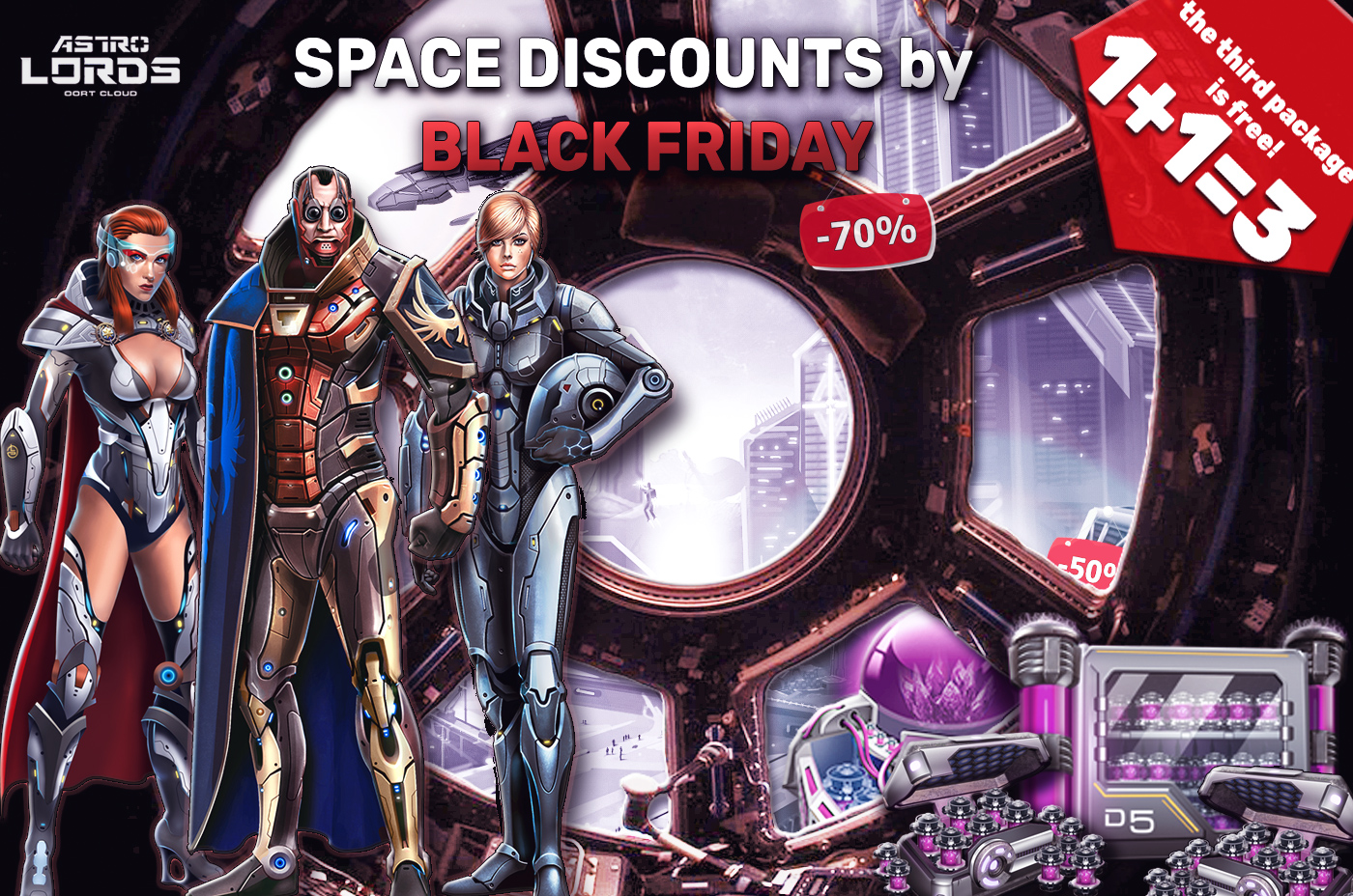 black friday 2019 astrolords lord game mmo space sale discount bonus strategy